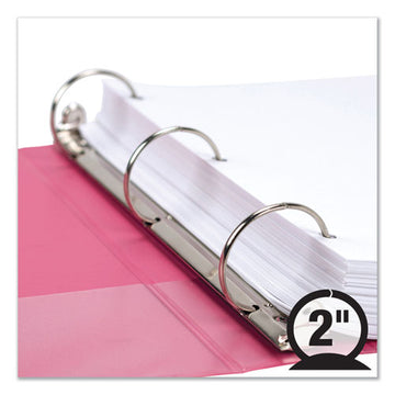 Samsill® Earth's Choice Biobased Economy Round Ring View Binders, 3 Rings, 2" Capacity, 11 X 8.5, Berry freeshipping - TVN Wholesale